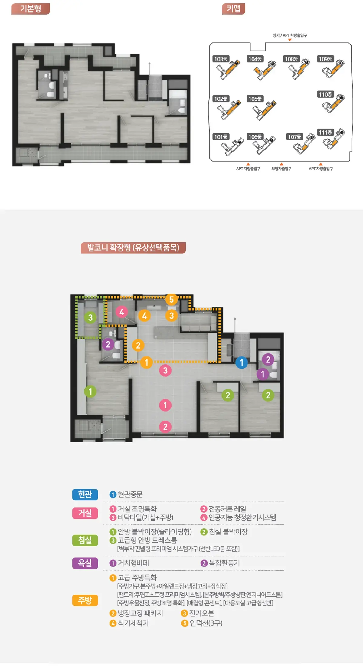 84A타입 유상옵션 품목